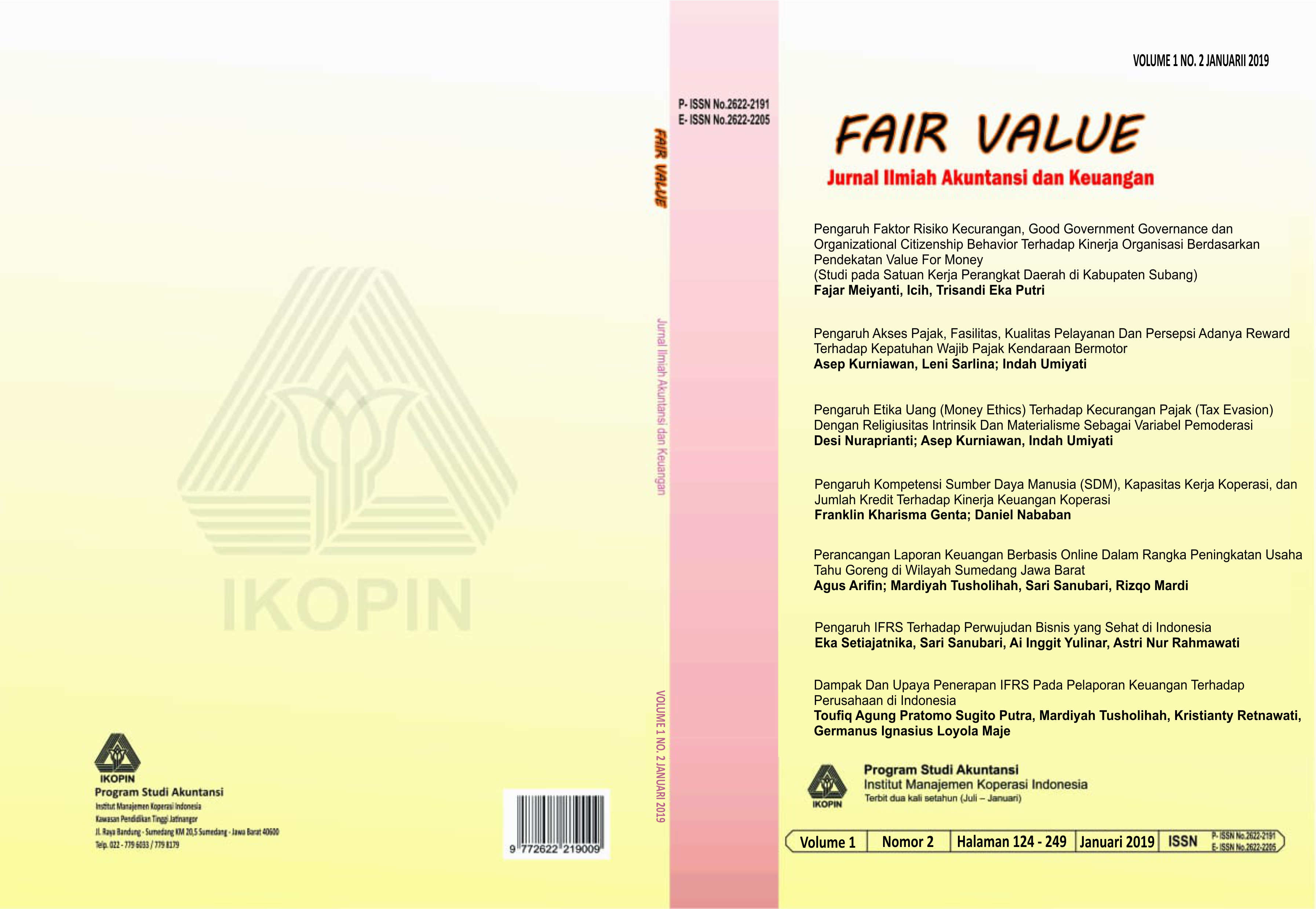 Cover Vol 2 Jurnal Ilmiah Akuntansi dan Keuangan