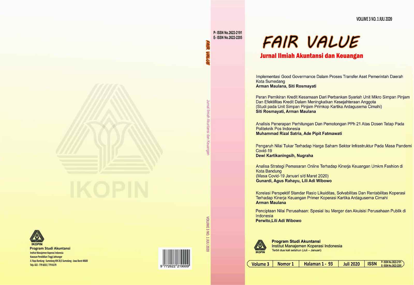 Fair Value Jurnal Ilmiah Akuntansi dan Keuangan