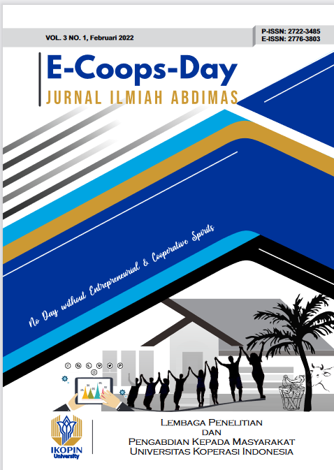 					View Vol. 3 No. 1 (2022): E-Coops-Day : Jurnal Ilmiah Abdimas
				