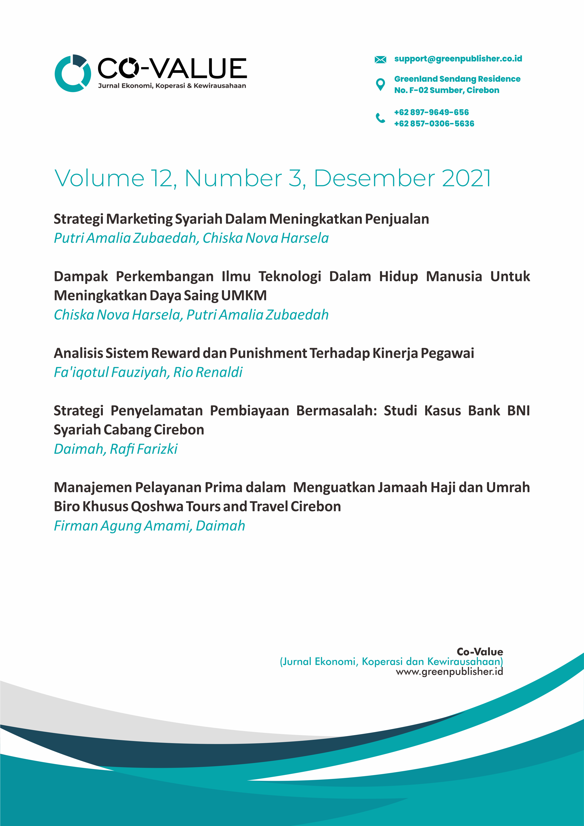 					View Vol. 12 No. 3 (2021):  Co-Value : Jurnal Ekonomi, Koperasi, & Kewirausahaan
				